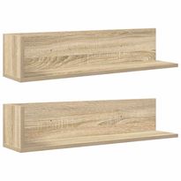 Seinähyllyt 2 kpl Sonoma Oak 75x16,5x16,5 cm Engineered Wood (60033)