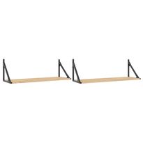 Seinähyllyt 2 kpl Sonoma-tammi 80x25x25,5 cm tekninen puu (36339)