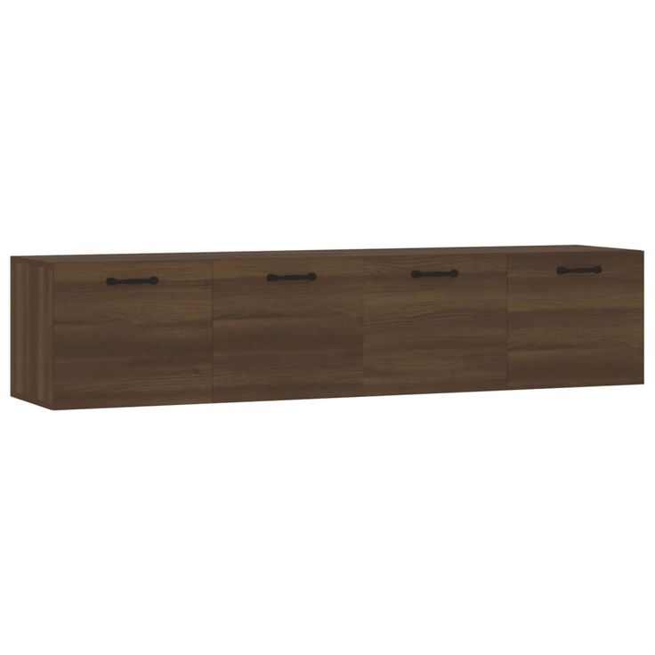 Seinäkaapit 2 kpl ruskea tammi 60x36,5x35 cm tekninen puu (15643)