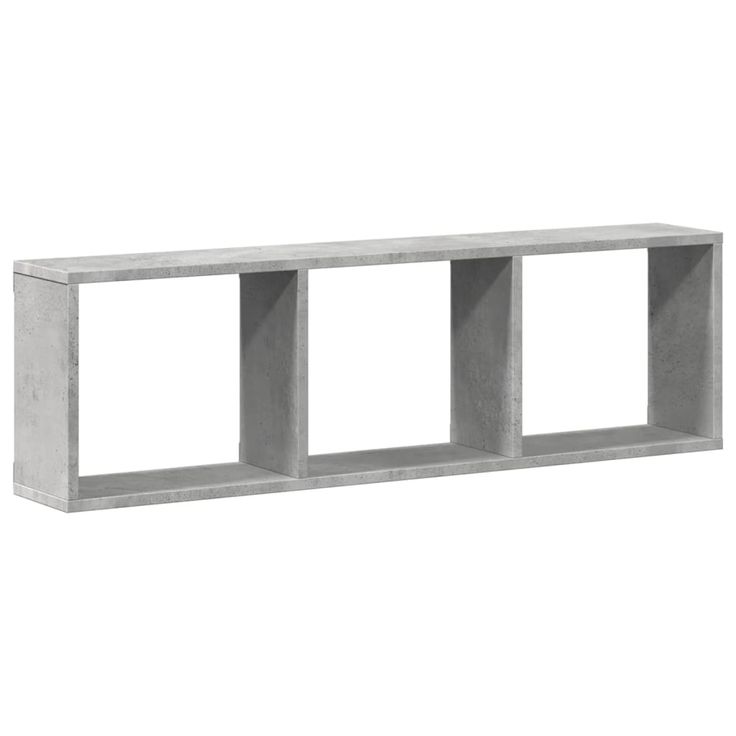 Seinäkaappi 100x16x30 cm betoninharmaa tekninen puu (54871)
