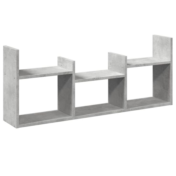 Seinäkaappi 100x18x40 cm betoninharmaa tekninen puu (54799)