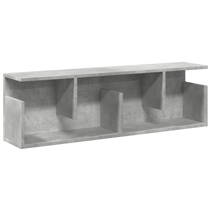 Seinäkaappi 100x20x30 cm betoninharmaa tekninen puu (54844)