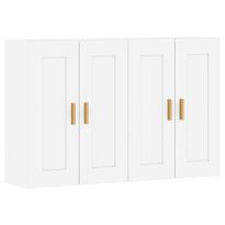 Seinäkaappi 2 kpl valkoinen tekninen puu (97977)