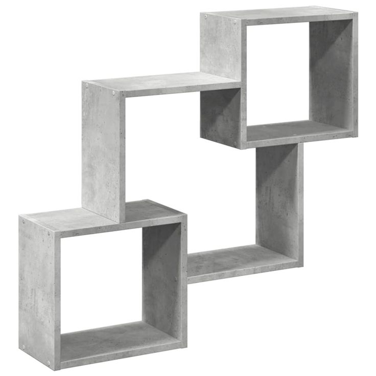 Seinäkaappi 78x18x71 cm betoninharmaa tekninen puu (54808)