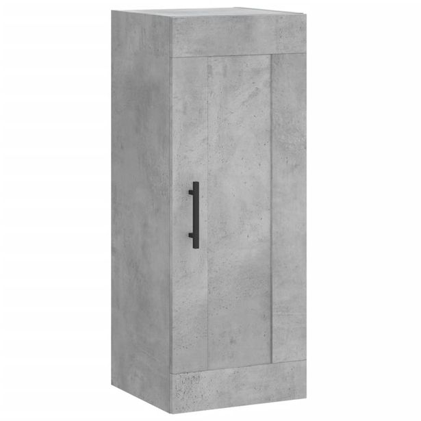 Seinäkaappi betoninharm 34,5x34x90cm tekninen puu (30528)