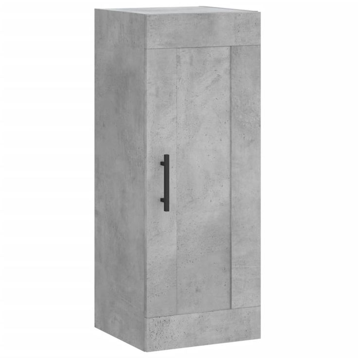 Seinäkaappi betoninharm 34,5x34x90cm tekninen puu (30528)