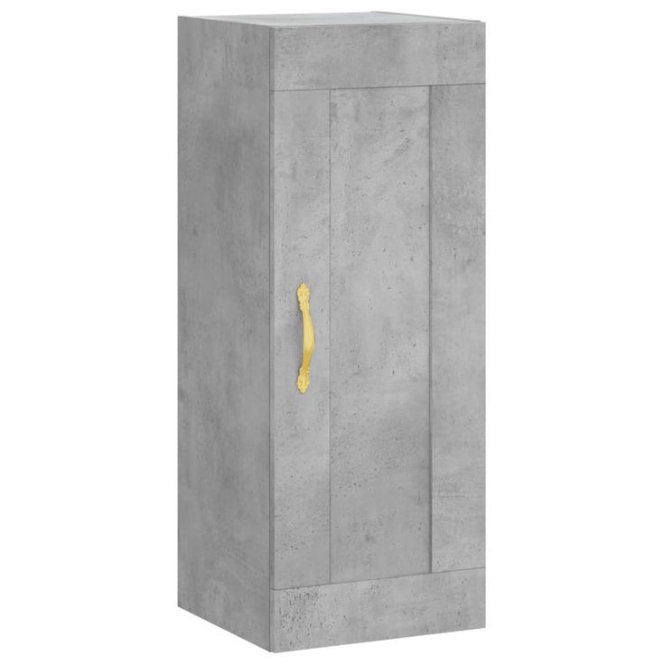 Seinäkaappi betoninharm 34,5x34x90cm tekninen puu (35022)