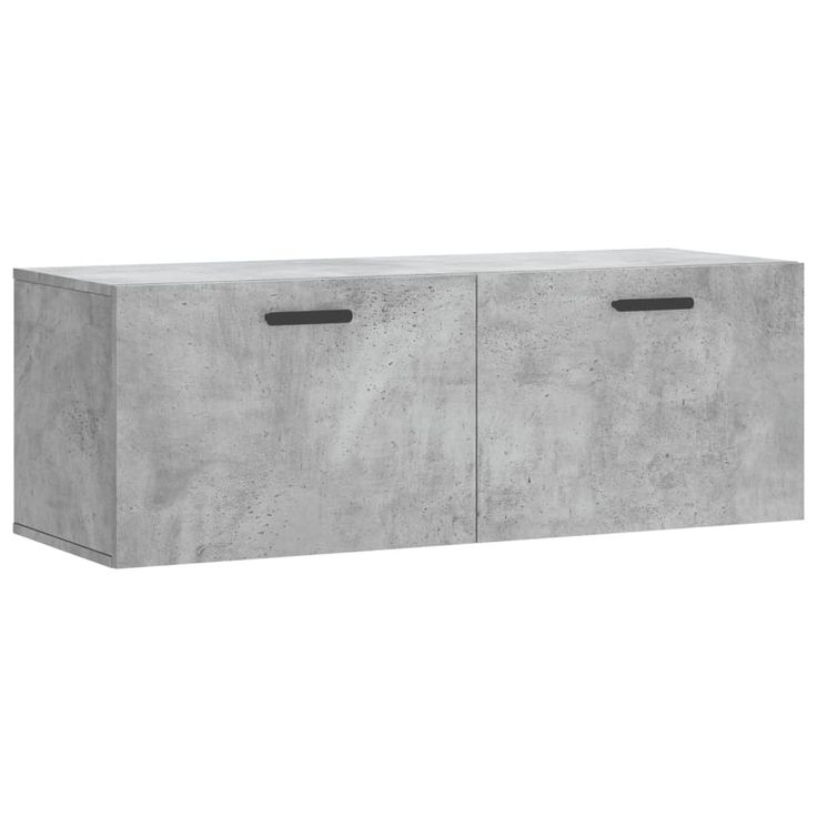 Seinäkaappi betoninharmaa 100x36,5x35 cm tekninen puu (30144)