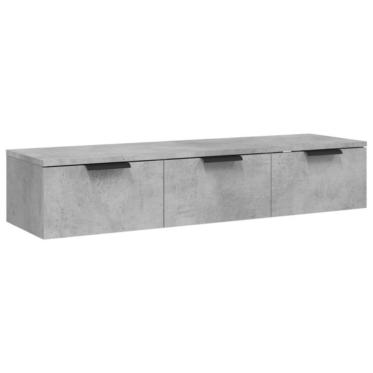 Seinäkaappi betoninharmaa 102x30x20 cm tekninen puu (11407)