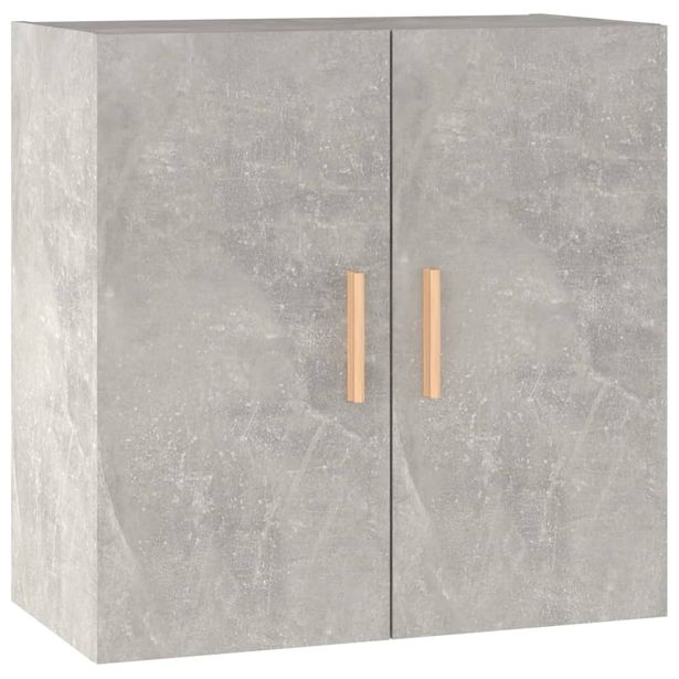 Seinäkaappi betoninharmaa 60x30x60 cm tekninen puu  (12892)