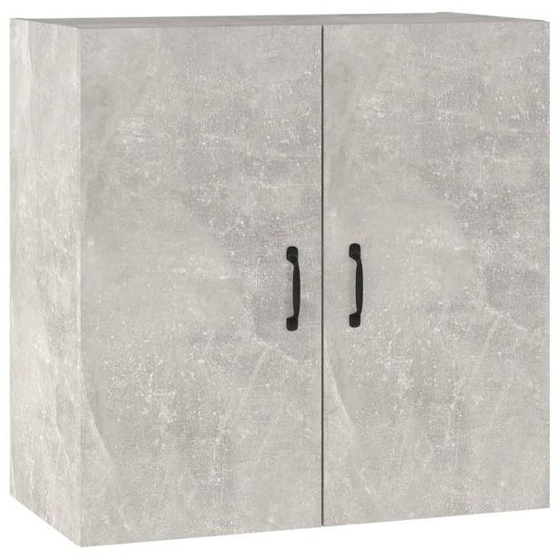 Seinäkaappi betoninharmaa 60x31x60 cm tekninen puu (12901)