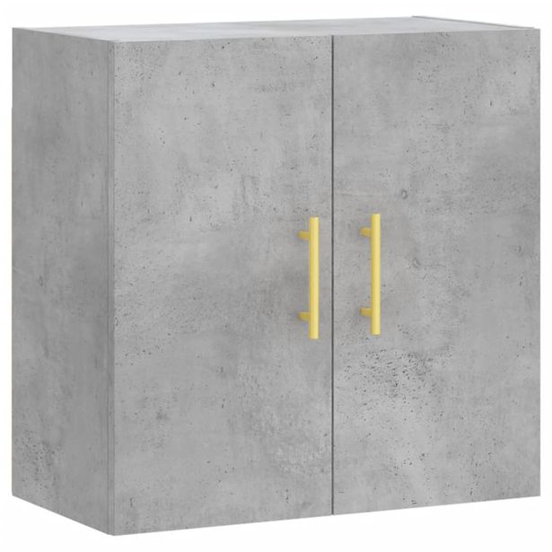 Seinäkaappi betoninharmaa 60x31x60 cm tekninen puu (29952)