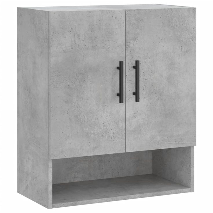 Seinäkaappi betoninharmaa 60x31x70 cm tekninen puu (29936)