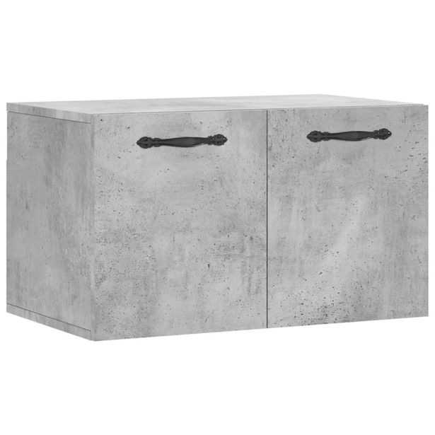 Seinäkaappi betoninharmaa 60x36,5x35 cm tekninen puu (30016)