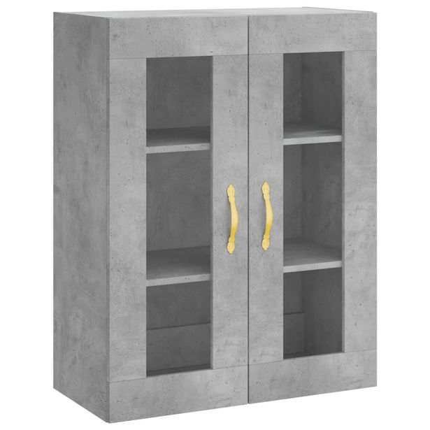 Seinäkaappi betoninharmaa 69,5x34x90 cm (28464)