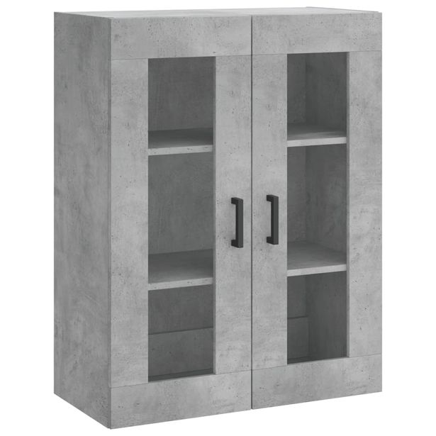 Seinäkaappi betoninharmaa 69,5x34x90 cm (28480)