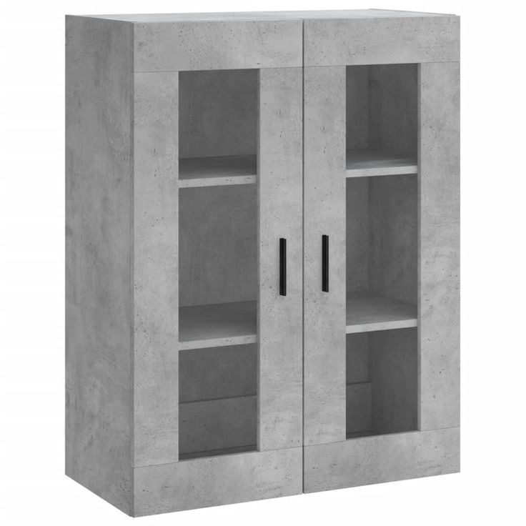 Seinäkaappi betoninharmaa 69,5x34x90 cm (28496)