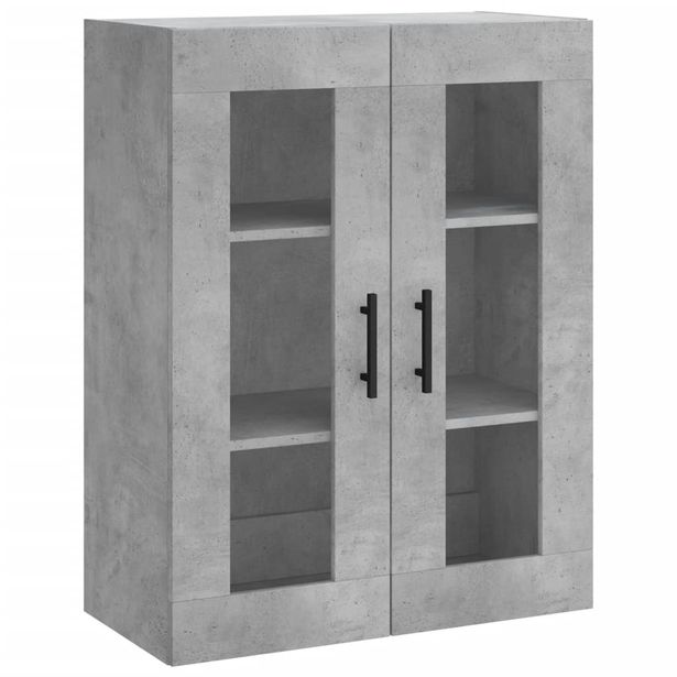 Seinäkaappi betoninharmaa 69,5x34x90 cm (28504)