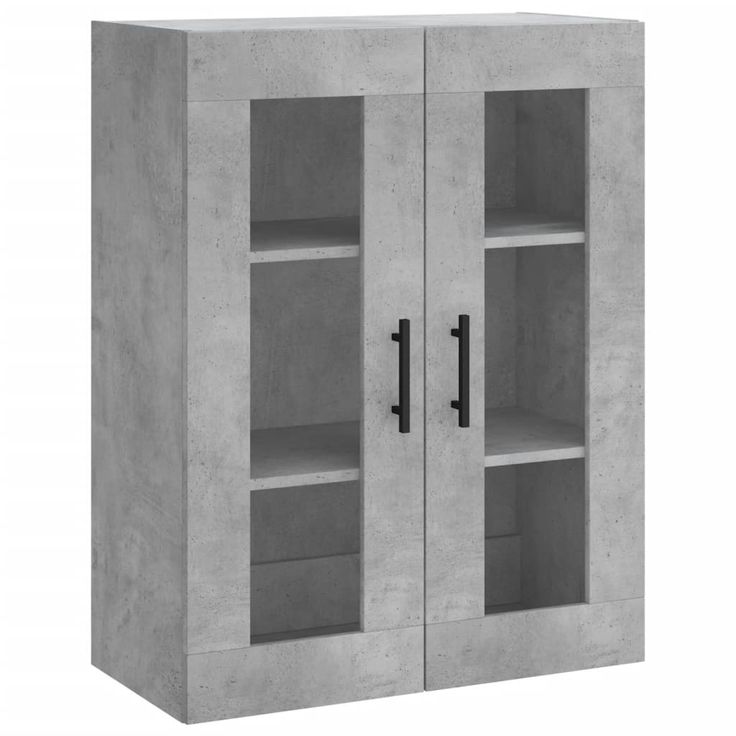 Seinäkaappi betoninharmaa 69,5x34x90 cm (28504)