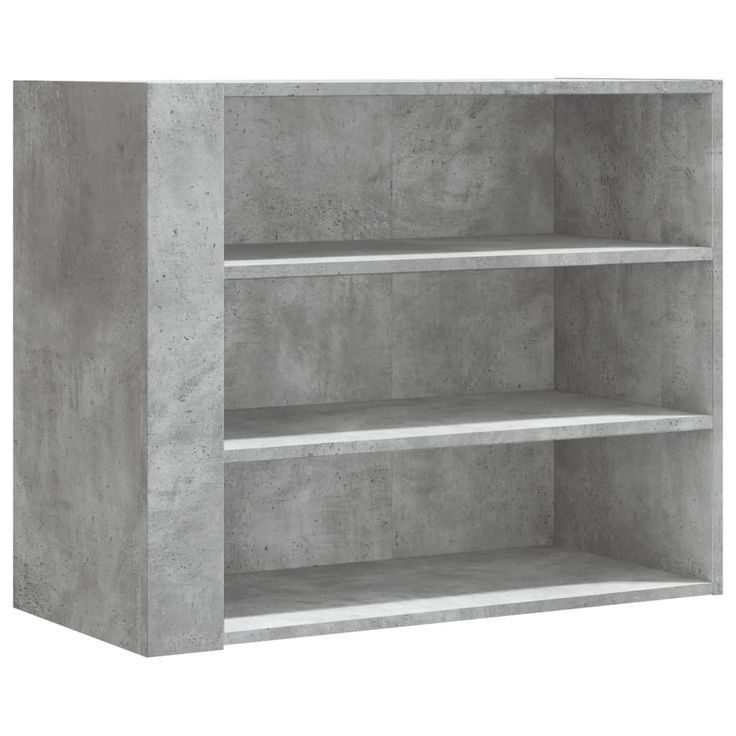 Seinäkaappi betoninharmaa 75x35x60 cm tekninen puu (48419)