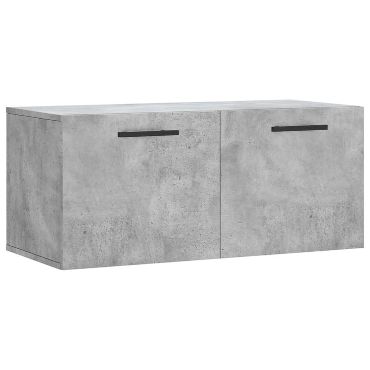 Seinäkaappi betoninharmaa 80x36,5x35 cm tekninen puu (30104)