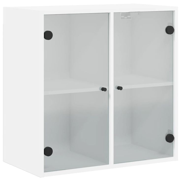 Seinäkaappi lasiovilla valkoinen 68x37x68,5 cm (36490)