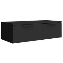 Seinäkaappi musta 68x30x20 cm tekninen puu (11395)