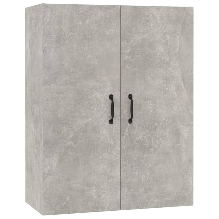 Seinäkaappi riippuva betoninharmaa 69,5x34x90 cm tekninen puu (12271)