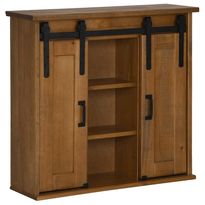 Seinäkaappi ripustettava HALDEN 2 liukuovea 75x22,5x70 cm mänty (18441)