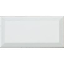 Seinälaatta Laattapiste LPC Biselado kiiltävä faasattu Blanco Brillo 20x10cm