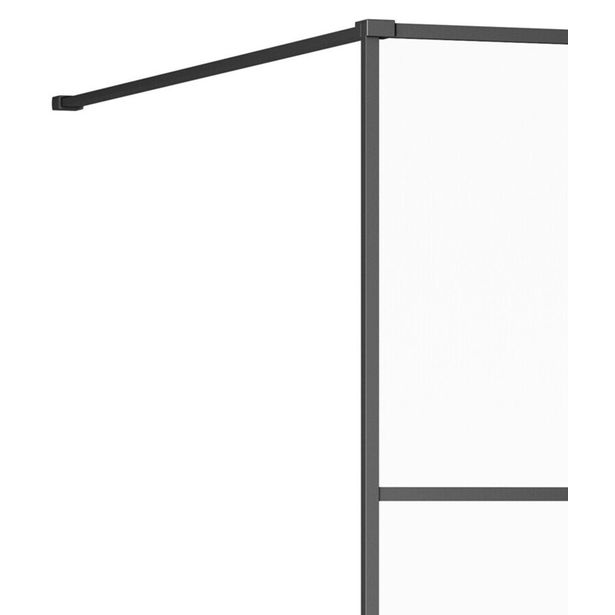 Seinätanko suihkuseinälle Gustavsberg Square, 140 cm, musta ruudutettu