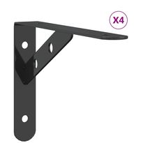 Seinätelineet kpl 20x2,5x14 cm musta ruostumaton teräs (30302)