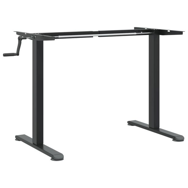 Seisontapöydän runko musta (94-135)x60x(70-114) cm teräs (05341)
