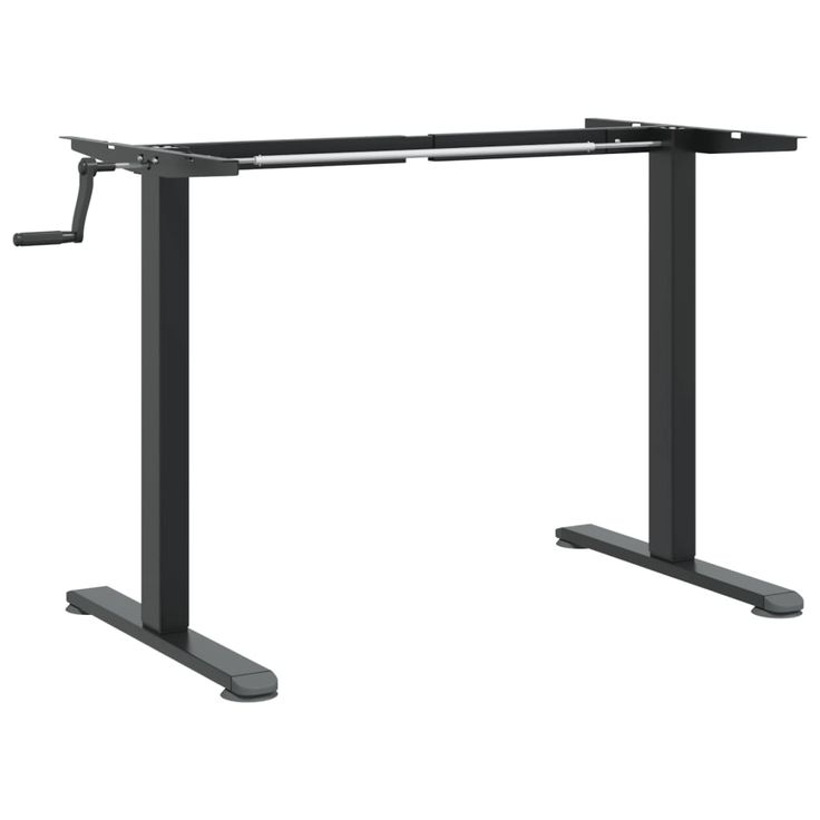 Seisontapöydän runko musta (94-135)x60x(70-114) cm teräs (05341)