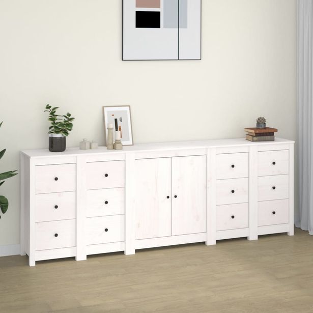 Senkki 1 230x35x80 cm mänty valkoinen