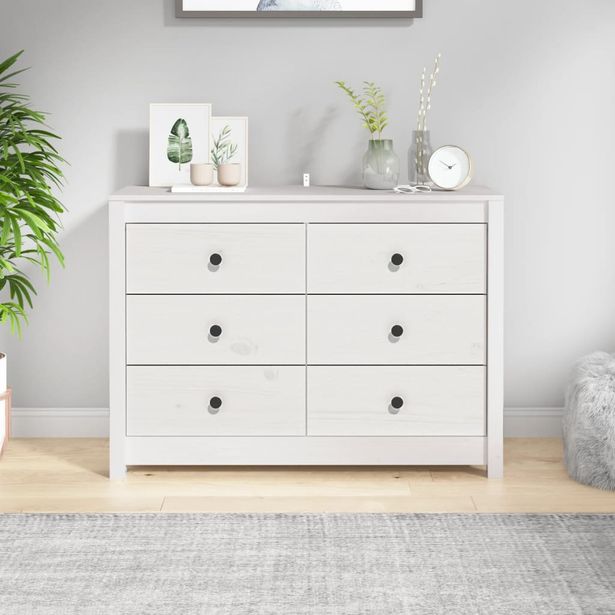 Senkki 100x40x72 cm mänty valkoinen