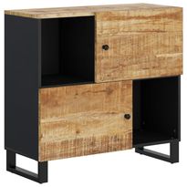 Senkki 2 ovella 80x33x75 cm täysi mangopuu (52921)
