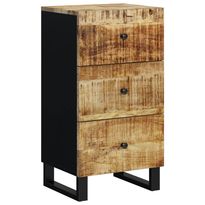 Senkki 3 laatikkoa 40x33,5x75 cm täysi mangopuu (52905)