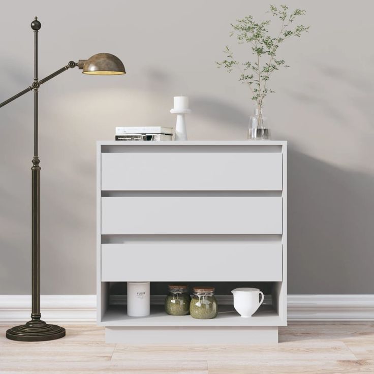 Senkki 4 70x41x75 cm lastulevy valkoinen
