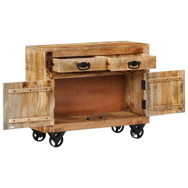 Senkki 80x30x65 cm täysi karkea mangopuu (51689)