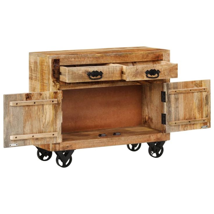 Senkki 80x30x65 cm täysi karkea mangopuu (51689)