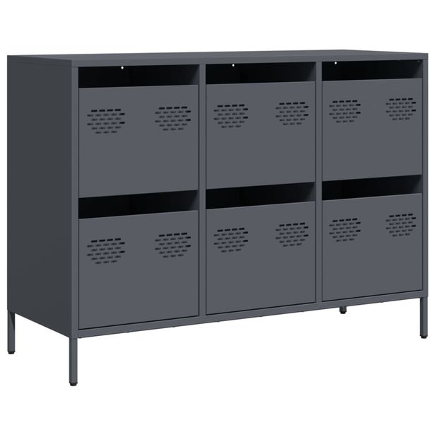 senkki antrasiitti 101,5x39x73,5 cm kylmävalssattu teräs (51264)