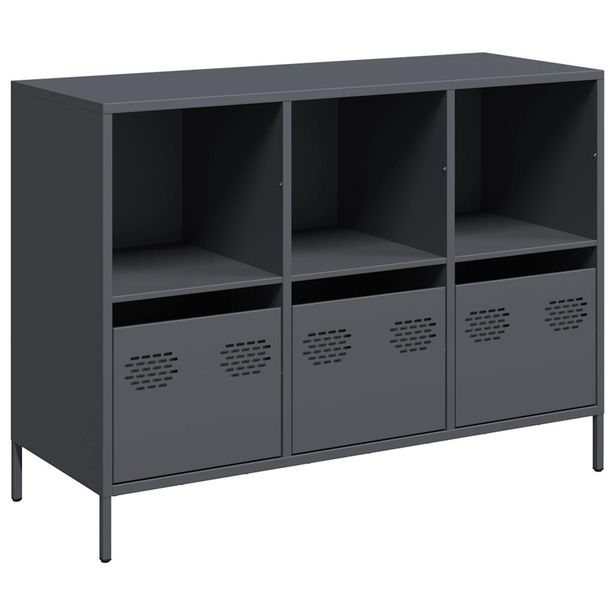 senkki antrasiitti 101,5x39x73,5 cm kylmävalssattu teräs (51366)