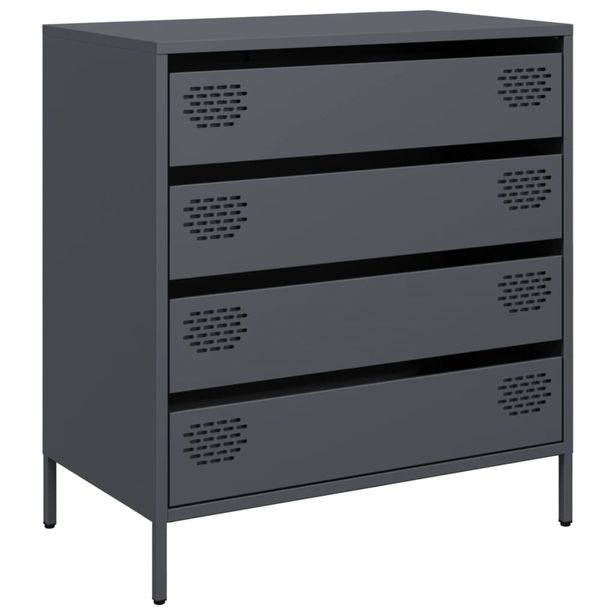 senkki antrasiitti 68x39x73,5 cm kylmävalssattu teräs (51288)