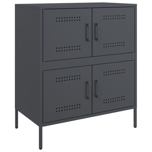 Senkki antrasiitti 68x39x79 cm teräs (42954)