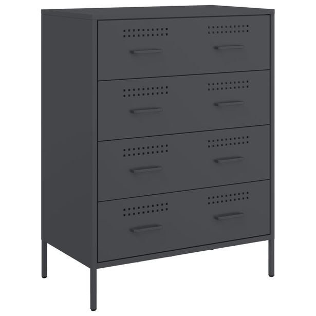 Senkki antrasiitti 68x39x89 cm teräs (42984)