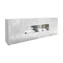 Senkki Ayaka, 241cm, 4 avohyllyä, valkoinen (07398)