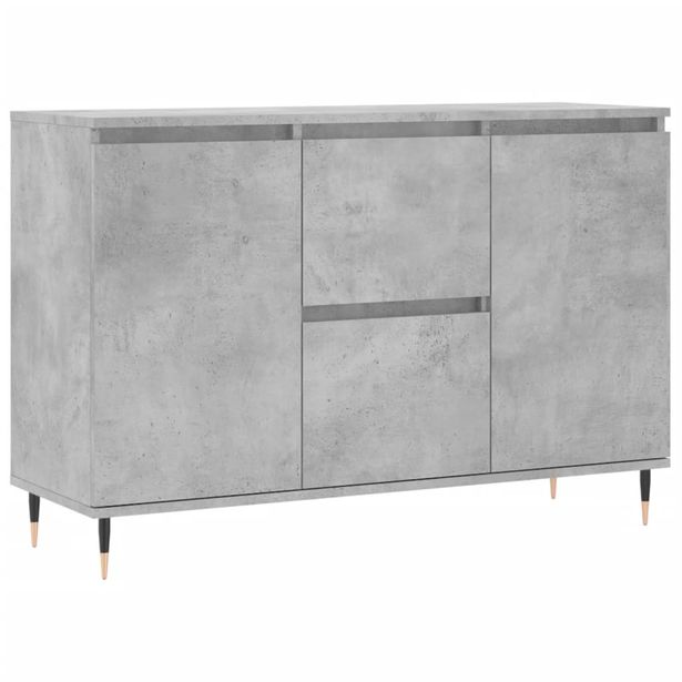 Senkki betoninharmaa 104x35x70 cm tekninen puu (27200)