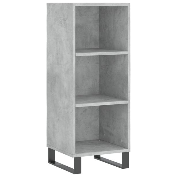 Senkki betoninharmaa 34,5x32,5x90 cm tekninen puu (28760)