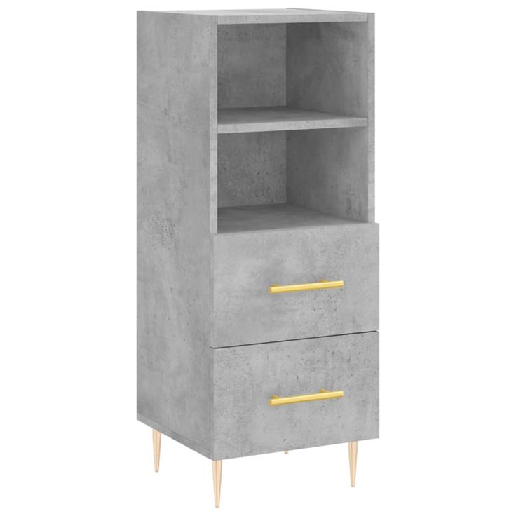 Senkki betoninharmaa 34,5x34x90 cm tekninen puu (28656)